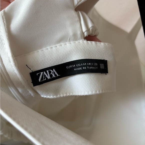 White Zara Cut Out Midi Dress - Picture 5 of 5